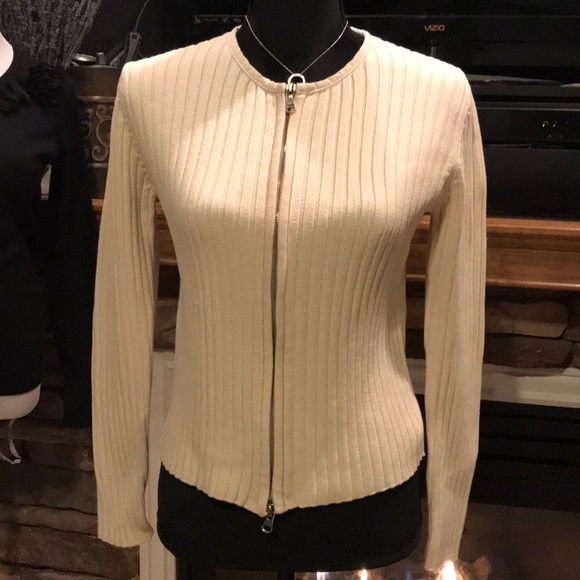 Lauren- Ralph Lauren rib knit, zip front sweater - Picture 2 of 5
